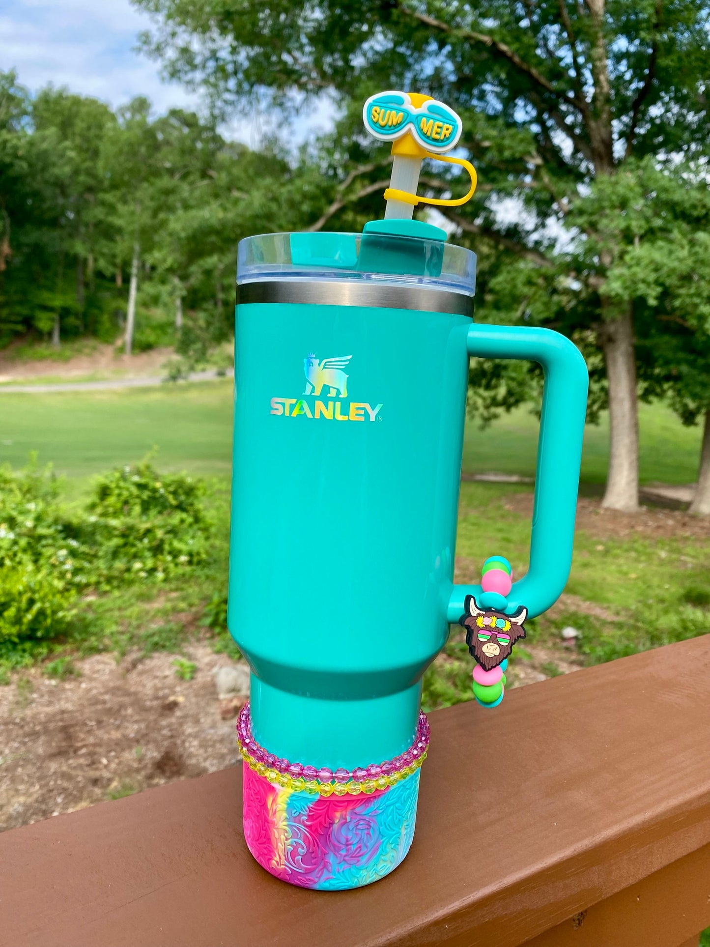 Summer Sunglasses Stanley Tumbler Cup Straw Topper