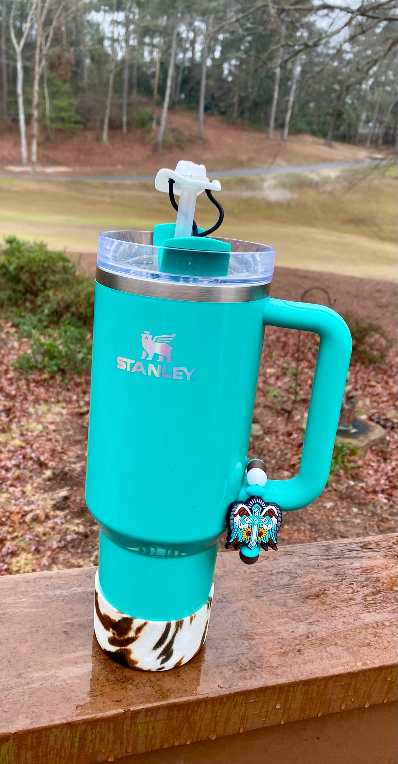 Western Cross w/Wings Stanley Tumbler Cup Handle Charm