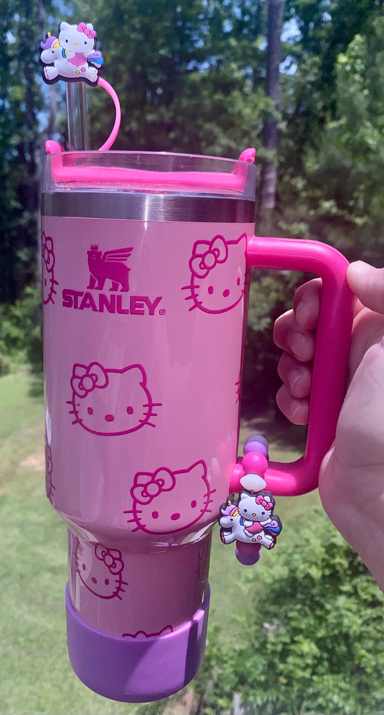 Cute Kitty Unicorn Straw Topper