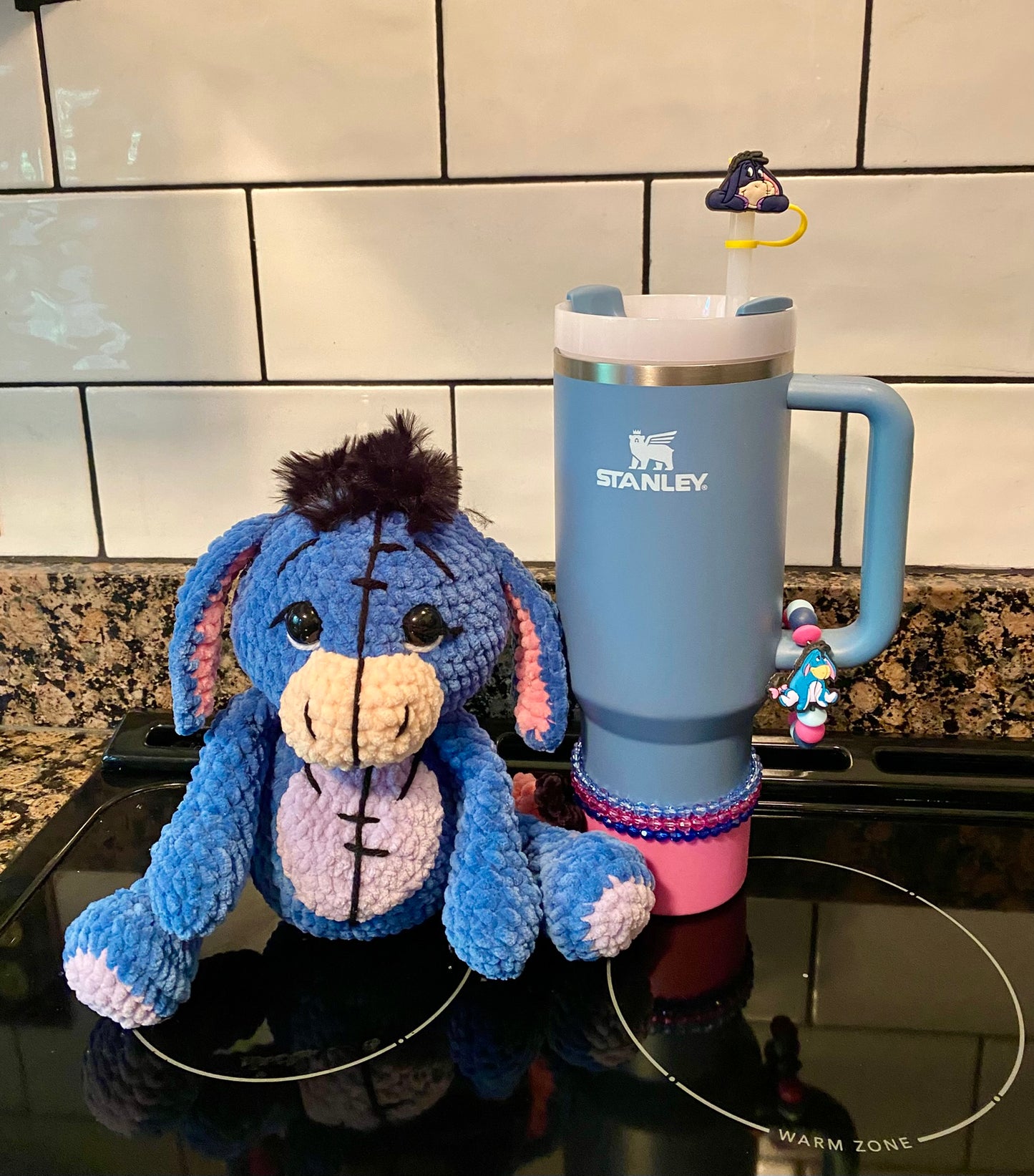 Blue Sad Donkey Yellow Honey Bear Friend Stanley Tumbler Cup Handle Charm