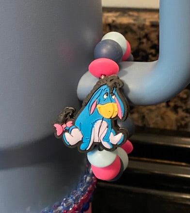 Blue Sad Donkey Yellow Honey Bear Friend Stanley Tumbler Cup Handle Charm