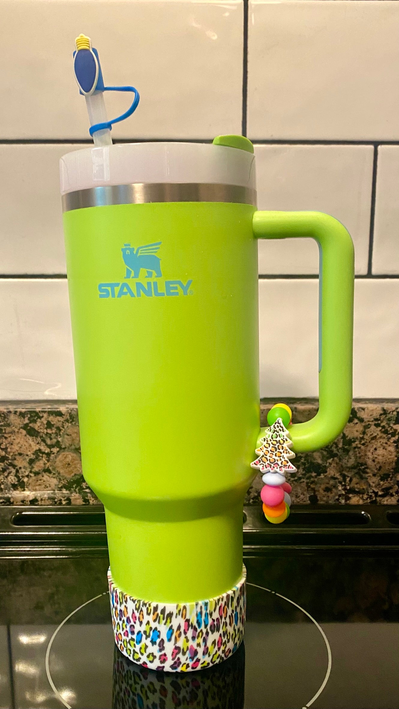 Leopard LF Christmas Tree Stanley Tumbler Cup Handle Charm