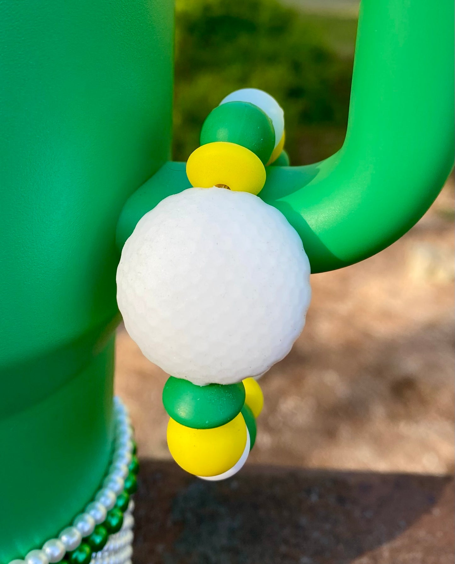 Golf Ball Fore Masters Colors Stanley Tumbler Cup Handle Charm