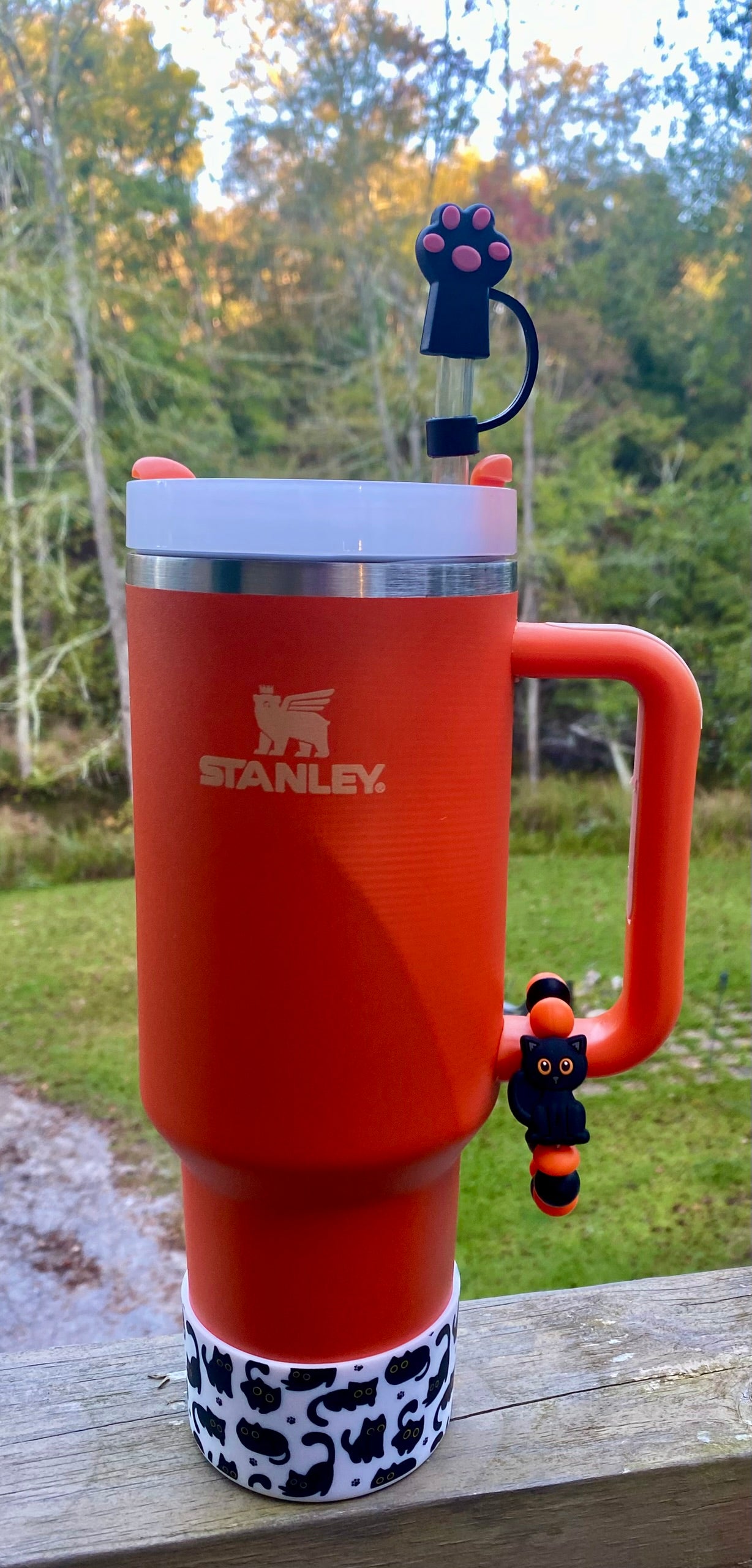 Black Cat Stanley Tumbler Cup Handle Charm