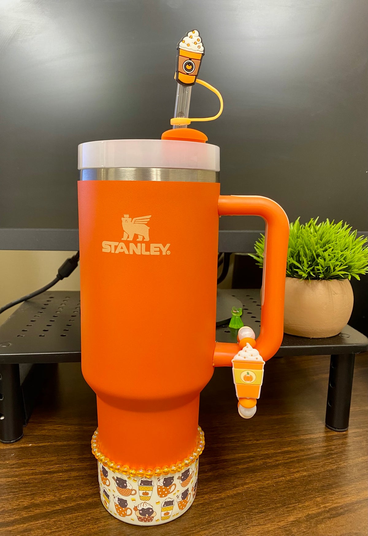 Pumpkin Spice Latte Straw Topper