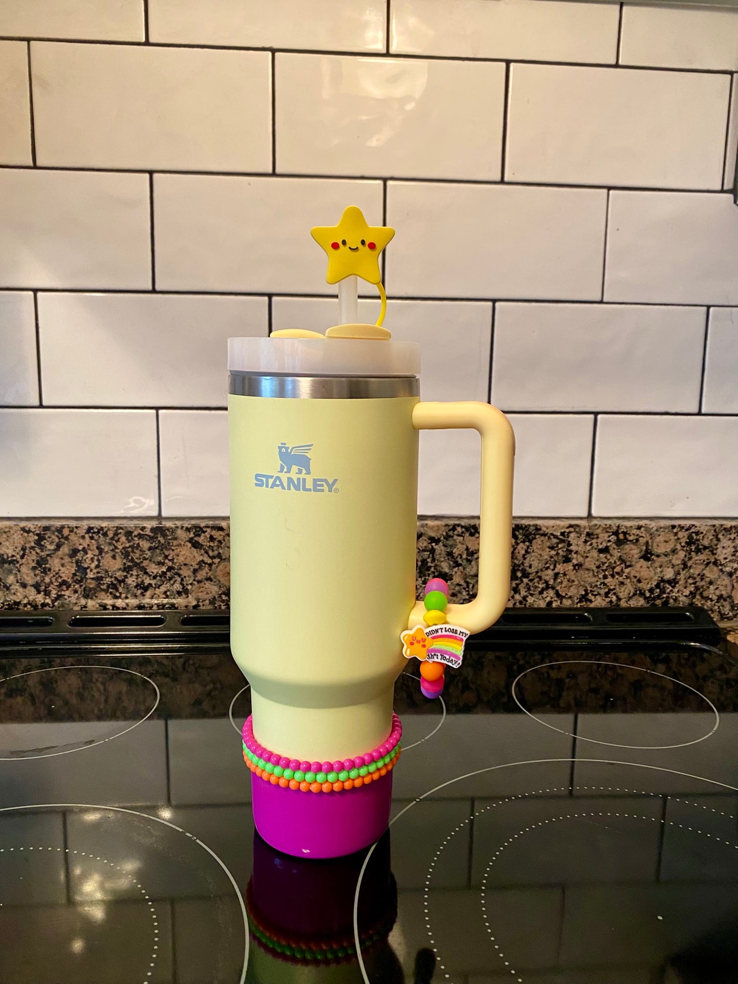 Star Yellow Straw Topper