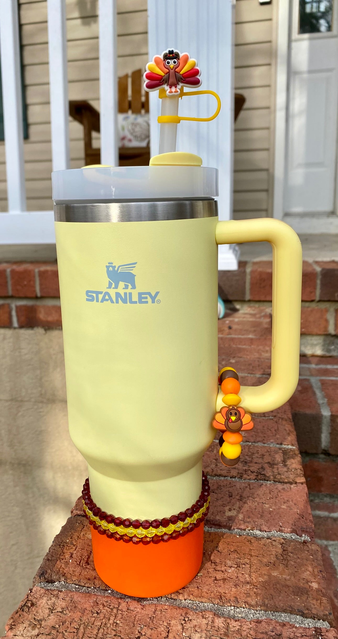 Thanksgiving Turkey Tommy Boy Stanley Tumbler Cup Handle Charm