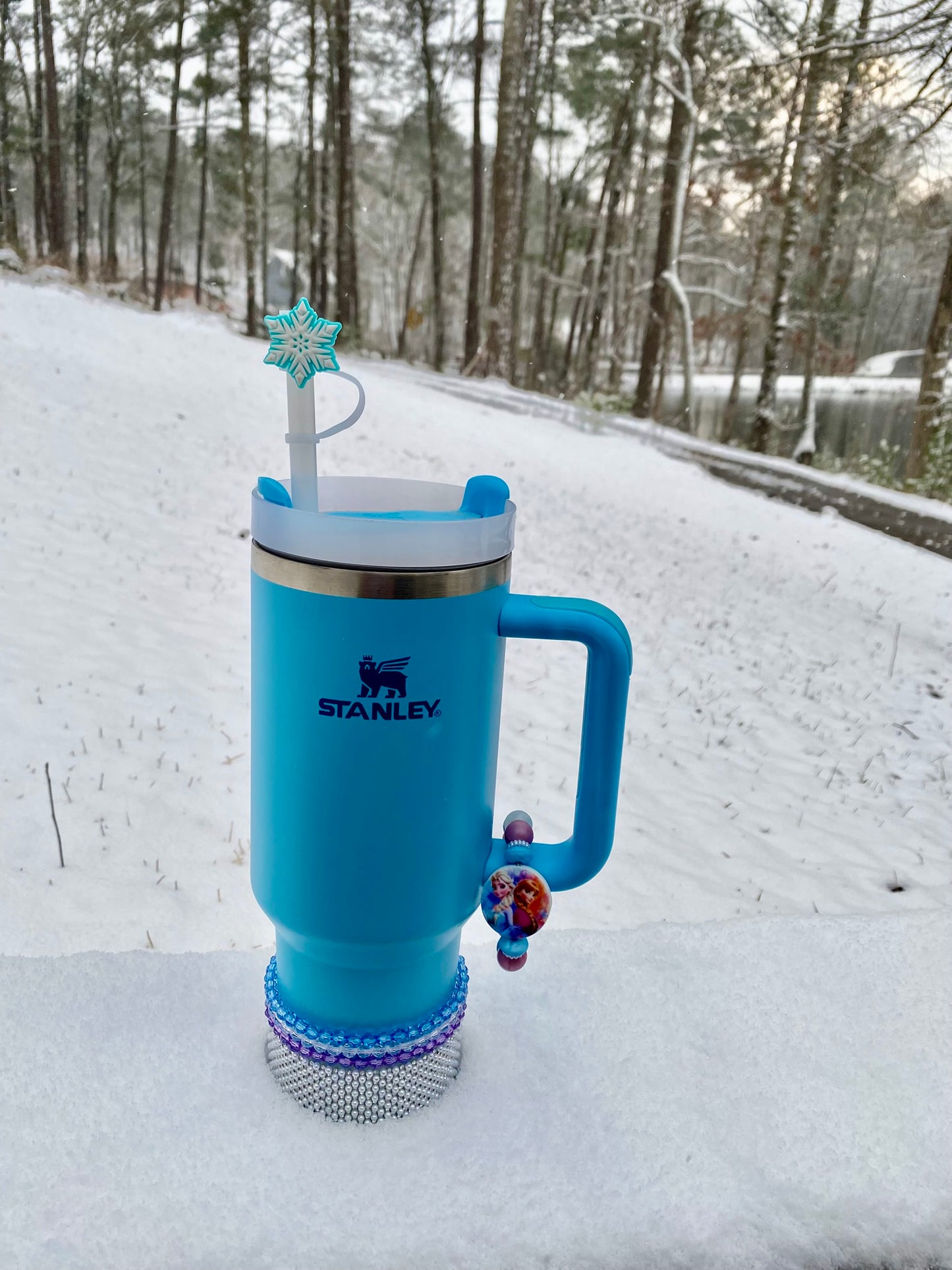 Frozen Sisters Winter Stanley Tumbler Cup Handle Charm