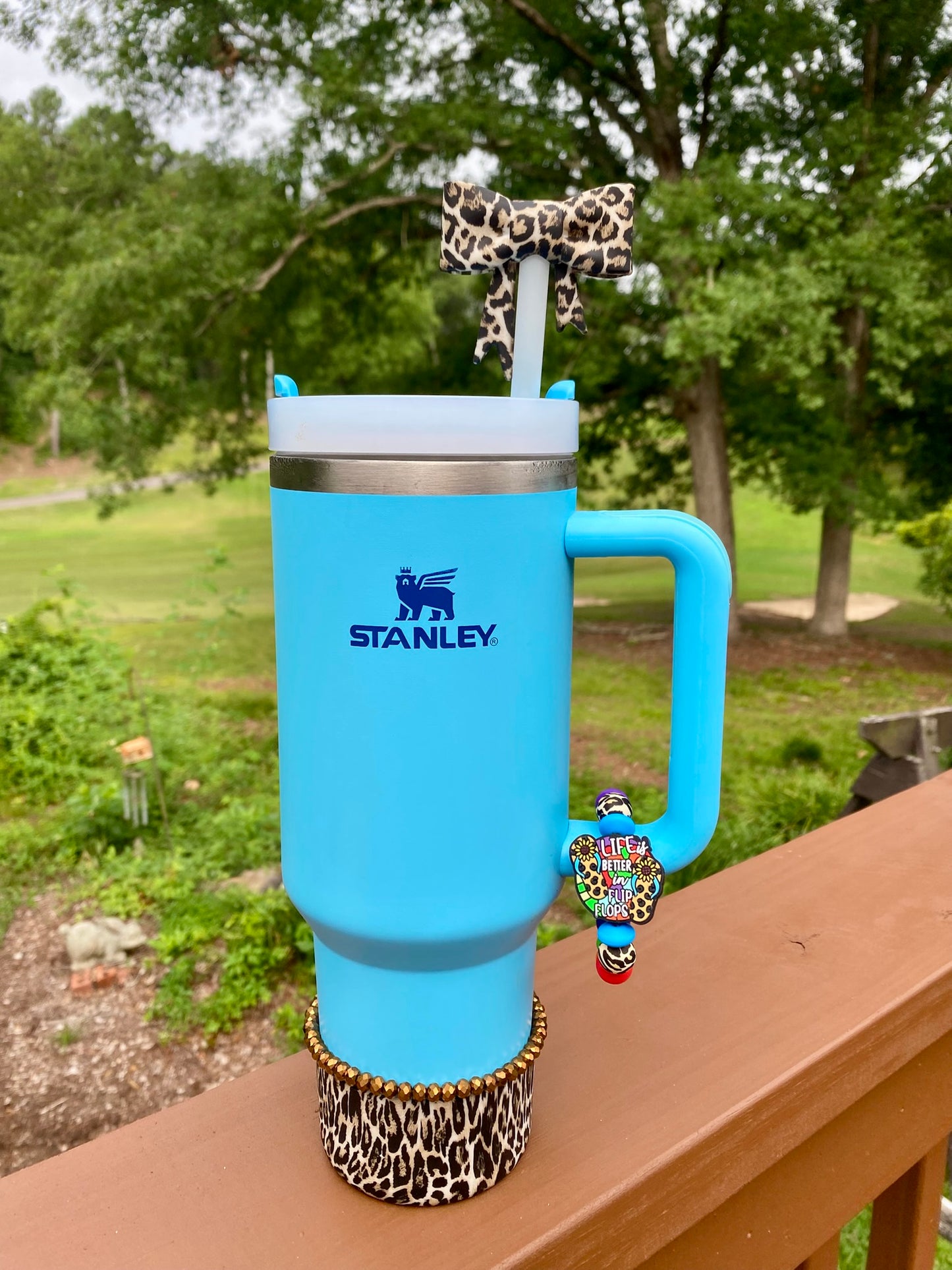 Brown Leopard Print Tumbler Boot Sleeve #170