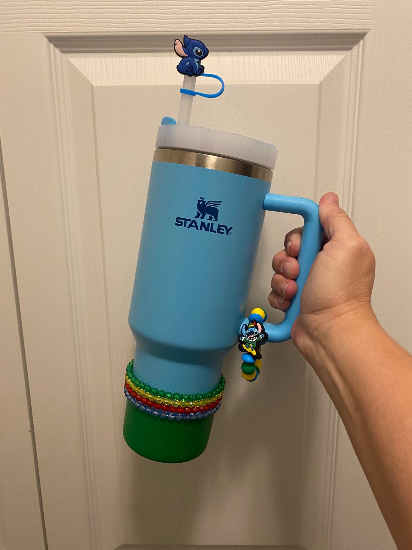 Blue Alien Elf Buddy Christmas Stanley Tumbler Cup Handle Charm