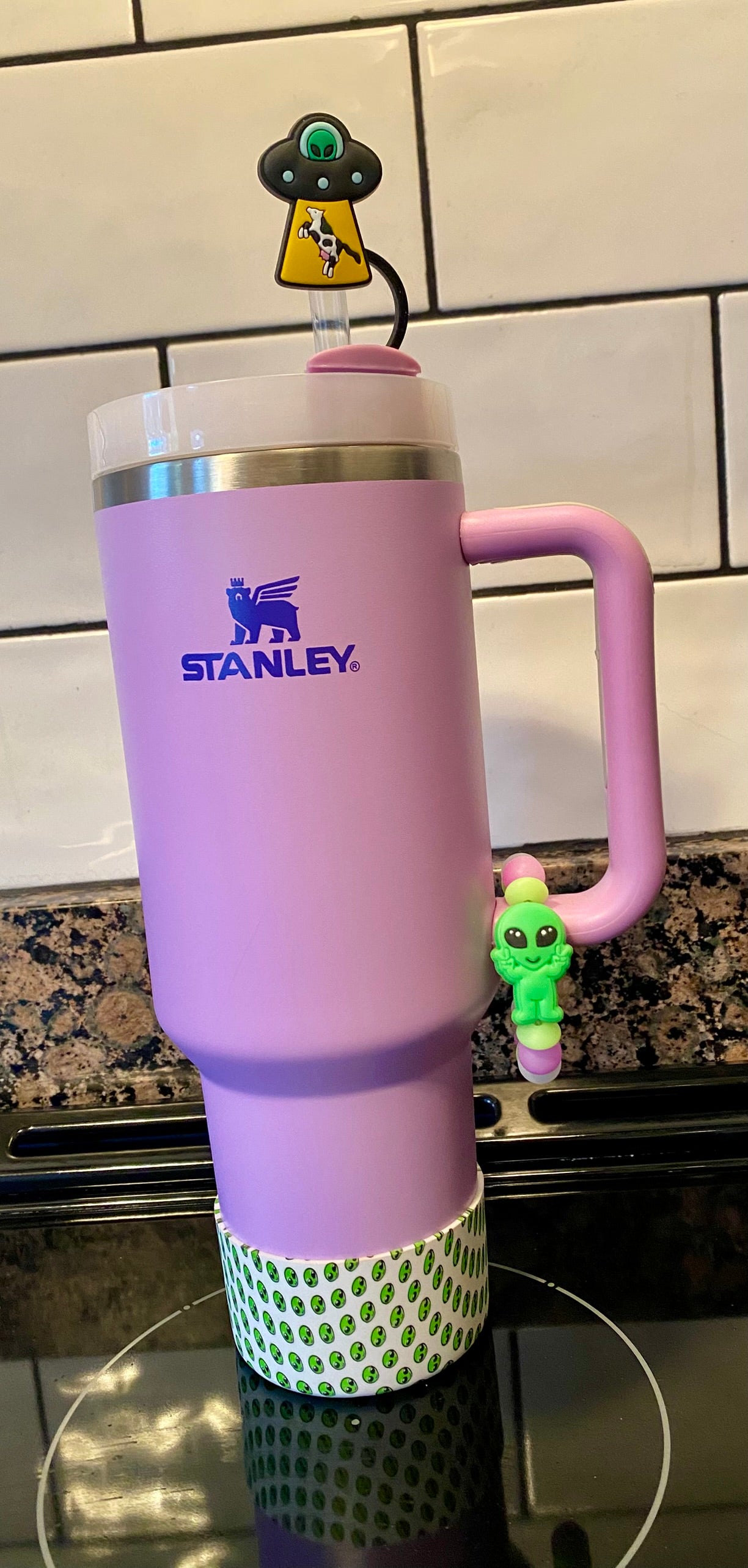 UFO Black w/Cow Straw Topper