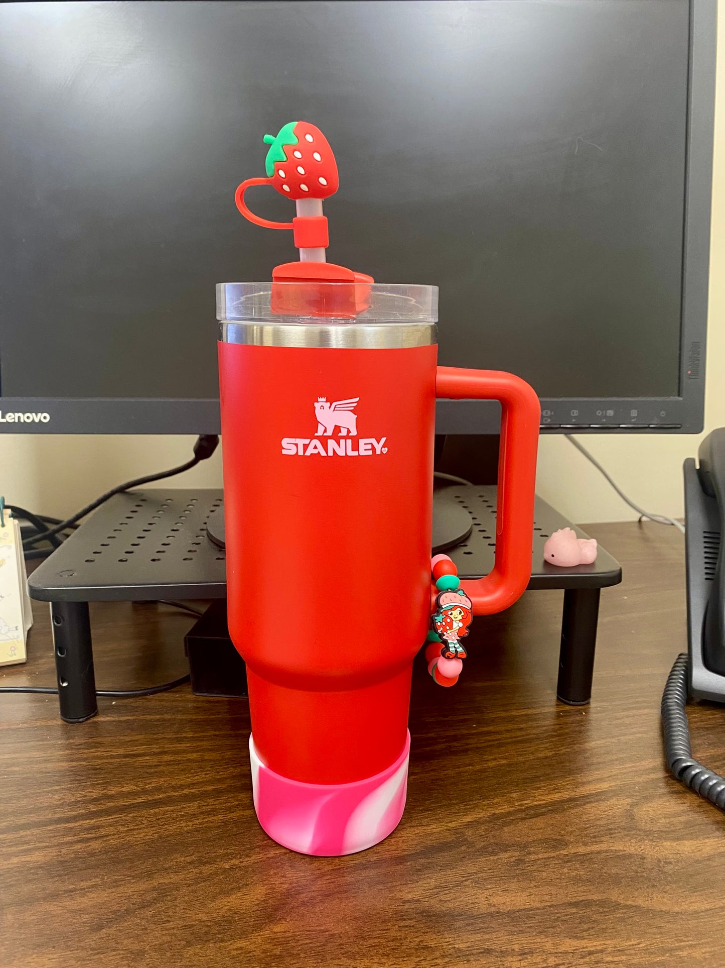 Strawberry Red 3D Straw Topper