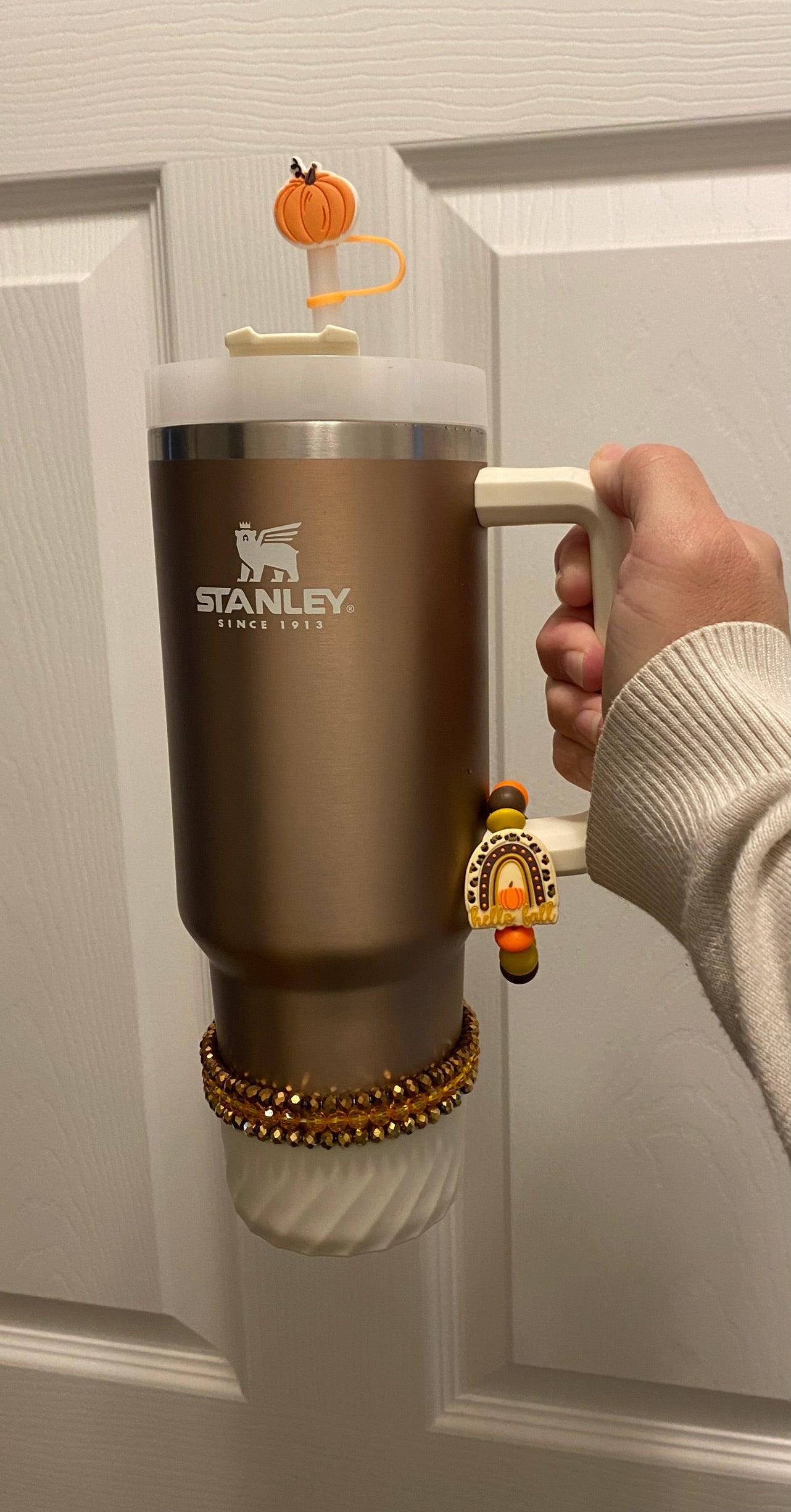 Hello Fall Rainbow Stanley Tumbler Cup Handle Charm