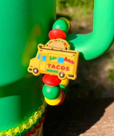 Taco Truck Mexican Food Stanley Tumbler Cup Handle Charm