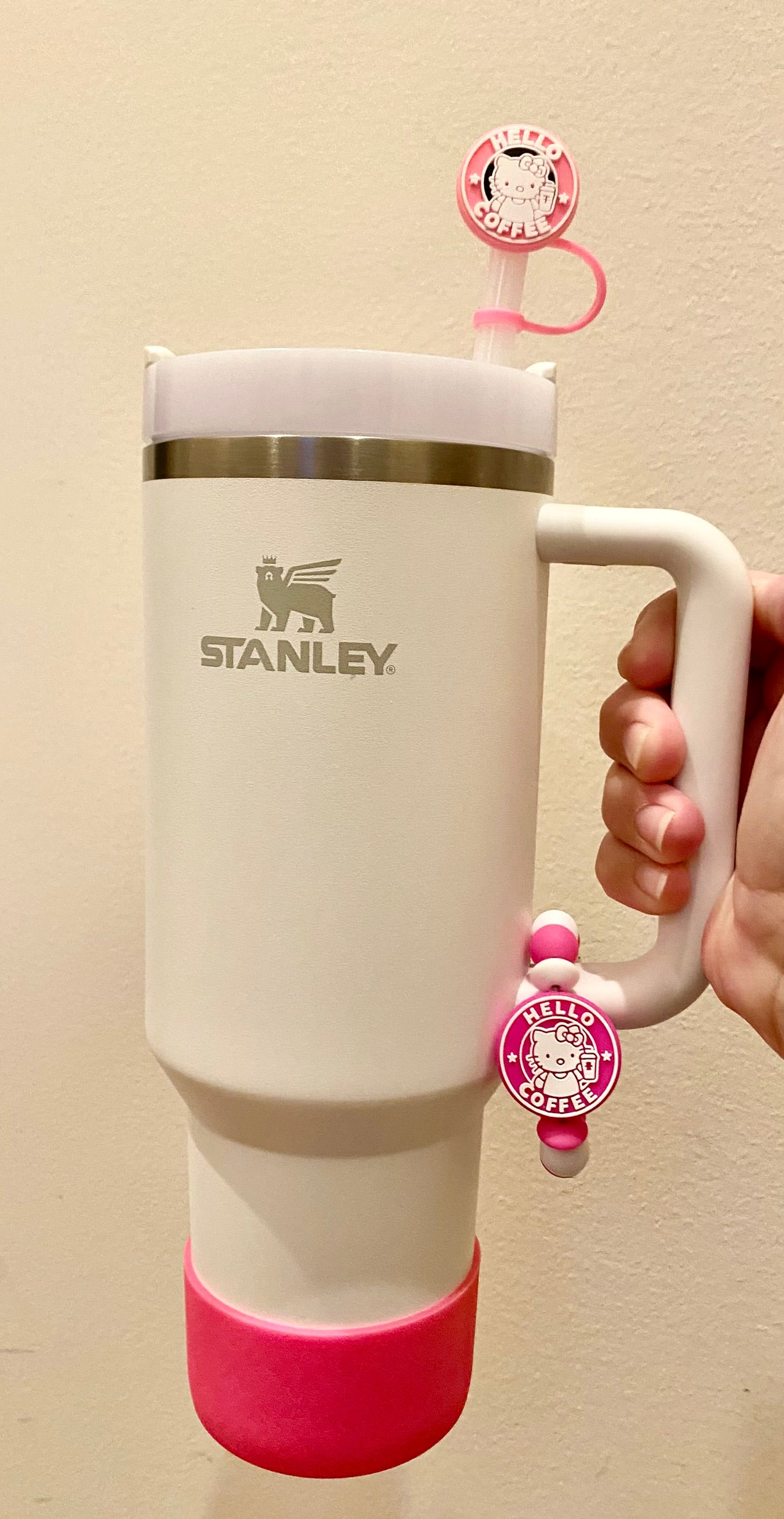 Cute Kitty Hello Coffee Straw Topper