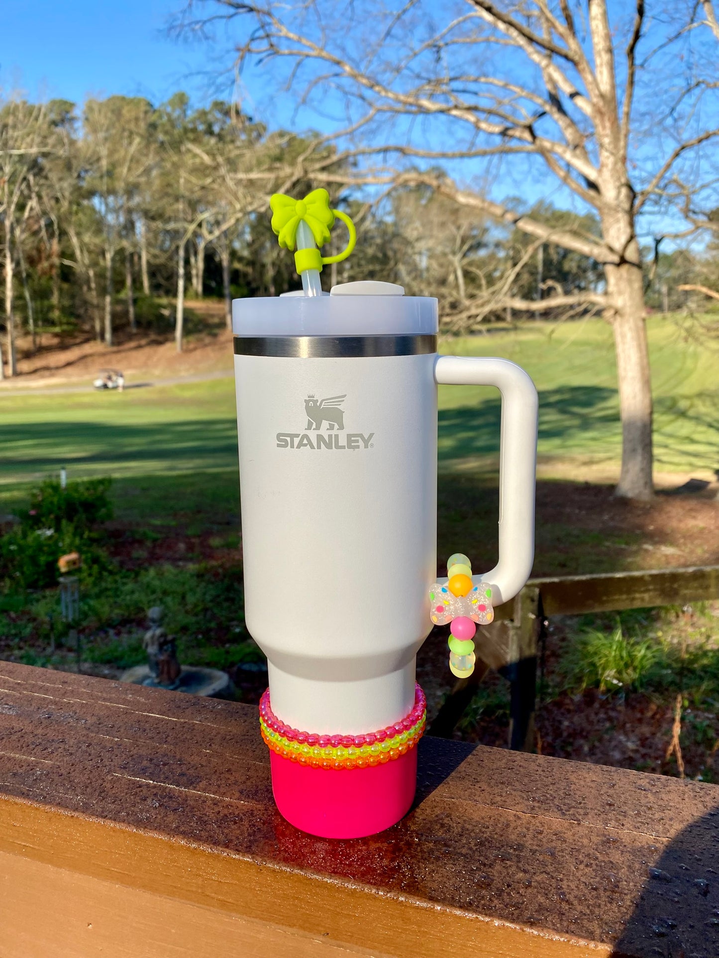 Neon Pink Stanley Tumbler Boot Sleeve #75