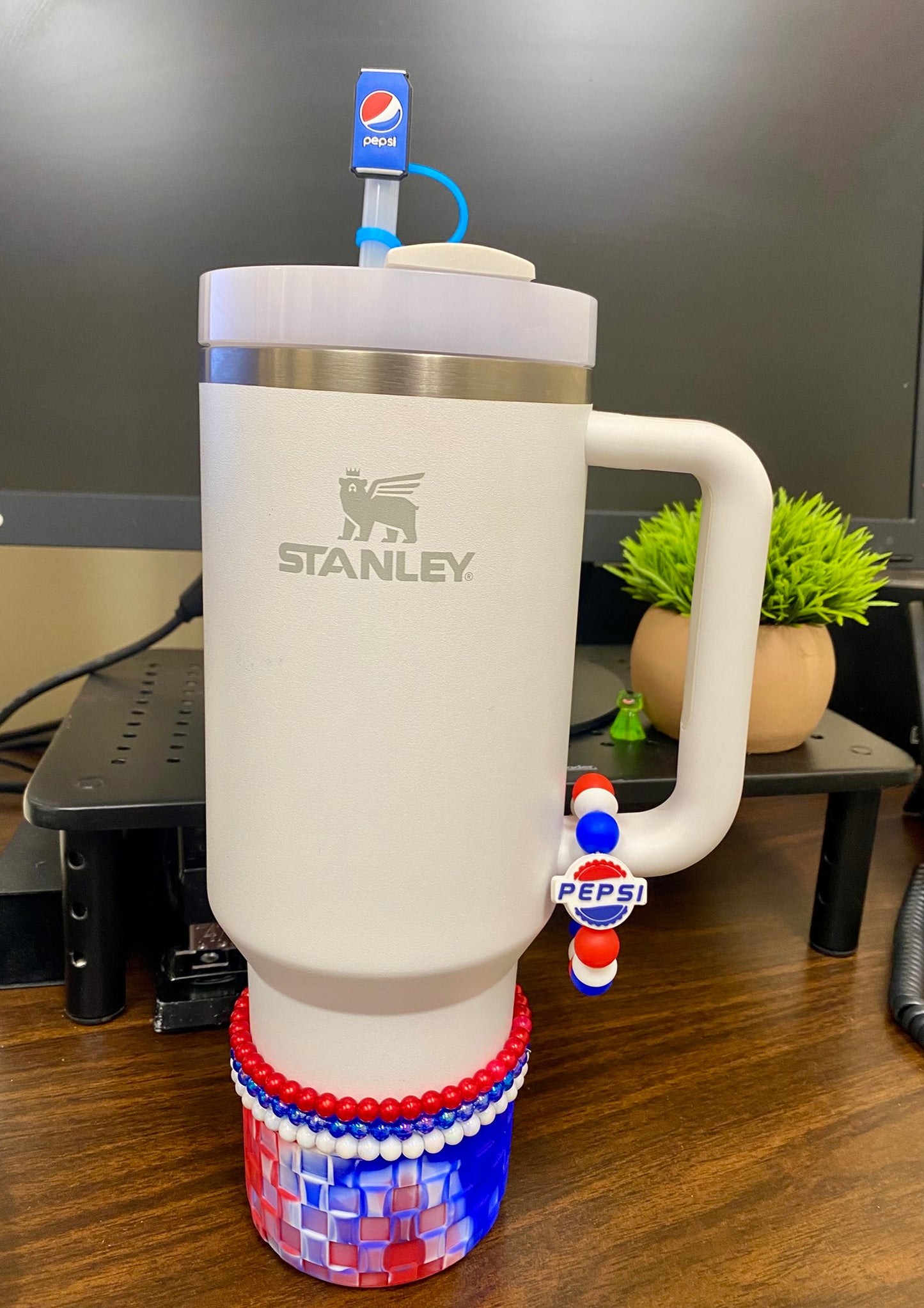 Pepsi Cola Soft Drink Logo Stanley Tumbler Cup Handle Charm
