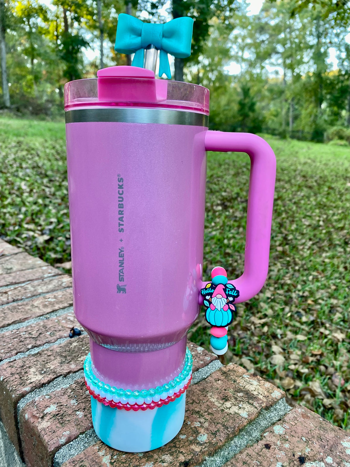 Gnome Hello Fall Stanley Tumbler Cup Handle Charm
