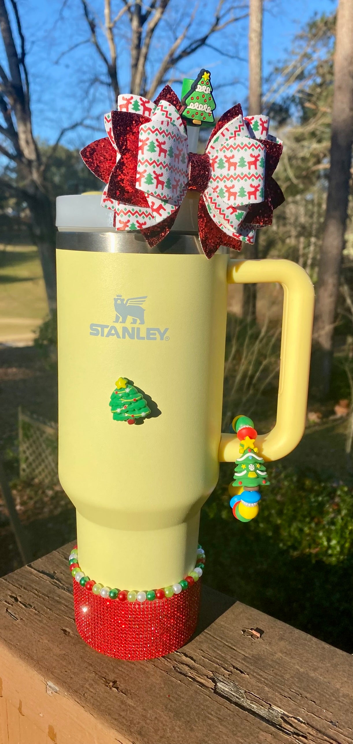 Christmas Tree 3D Stanley Tumbler Cup Handle Charm