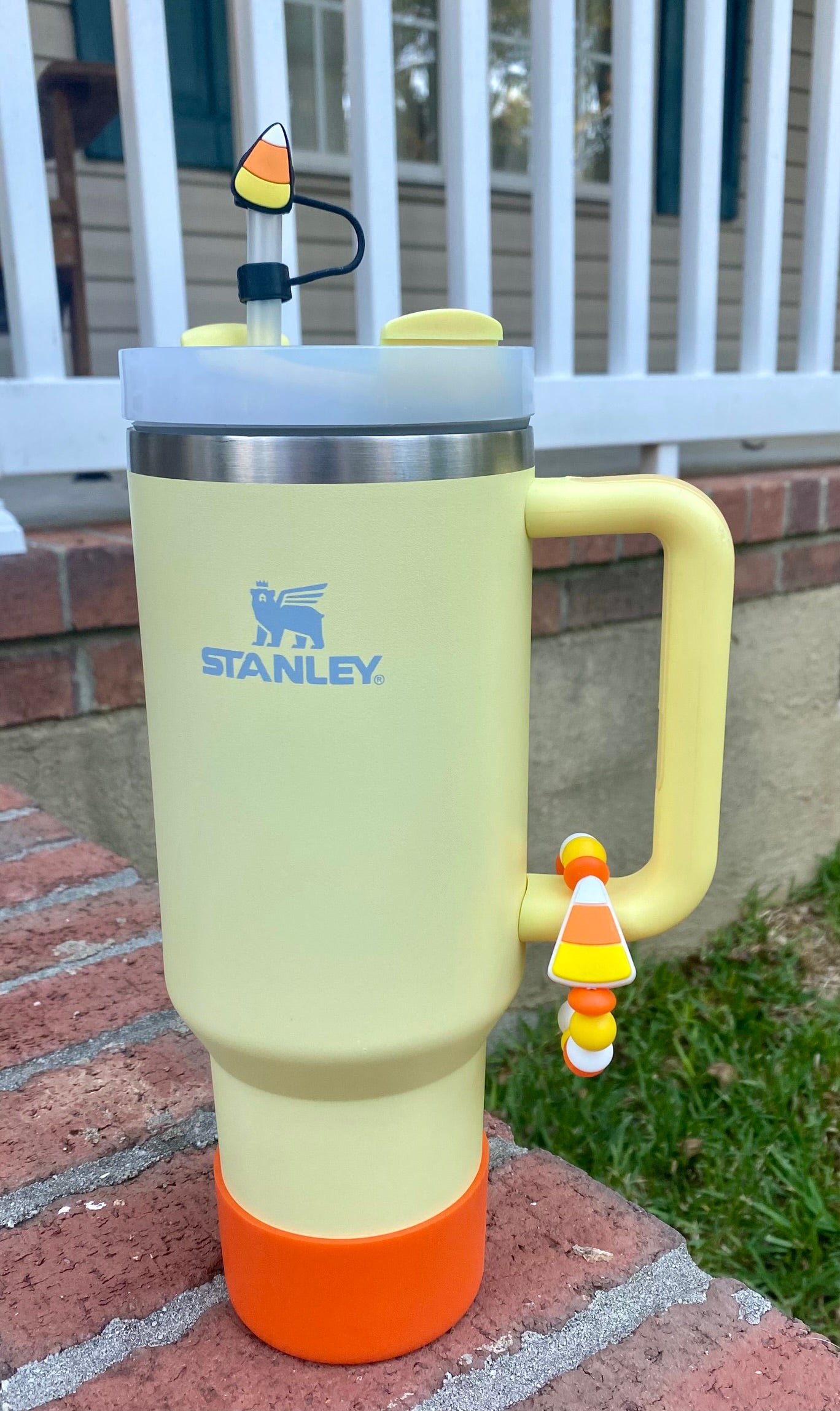 Candy Corn Fall Halloween Stanley Tumbler Cup Handle Charm