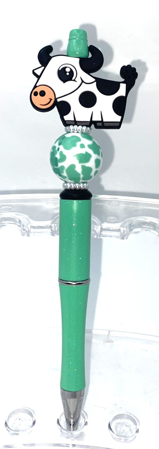 Cute Cow Beaded Pen