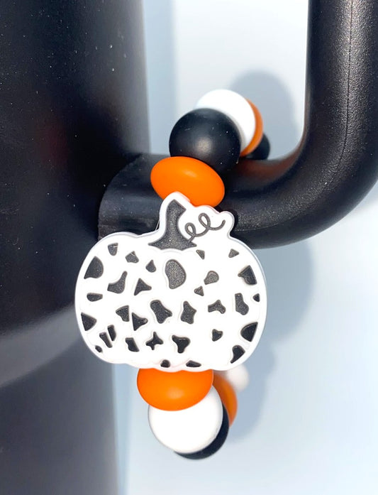 Cow Print Pumpkin Stanley Tumbler Cup Handle Charm