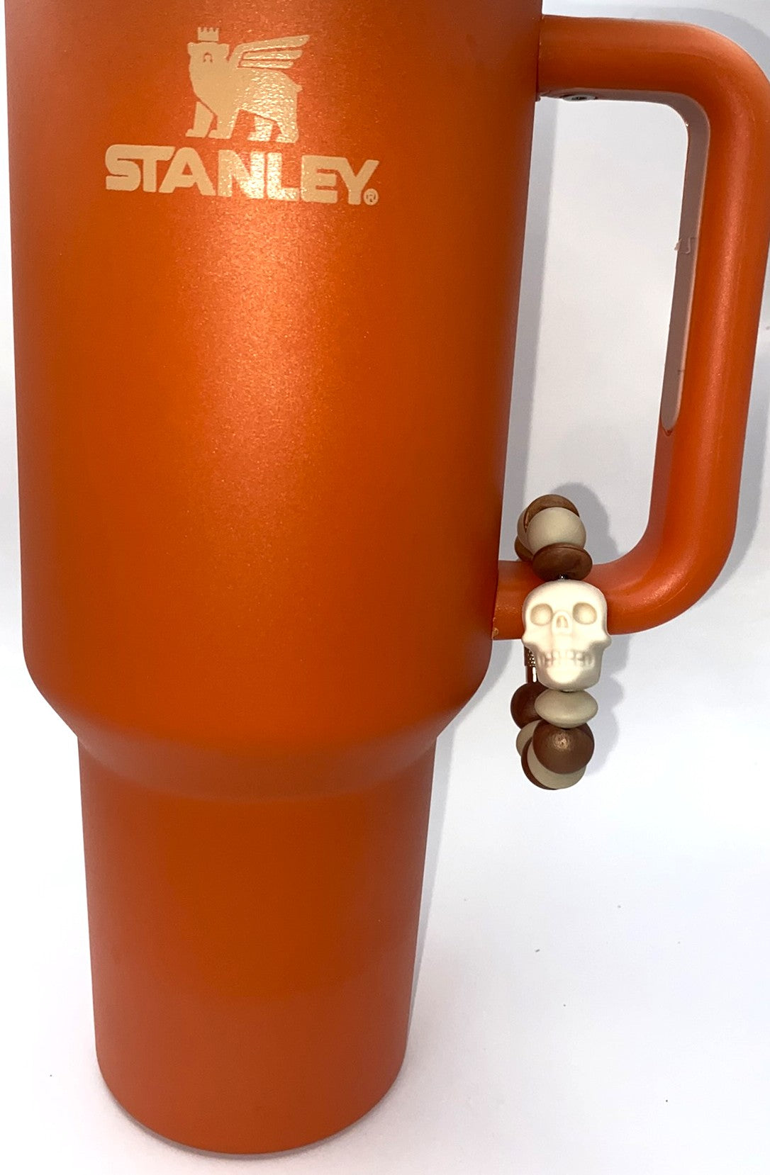 Cream Skull Stanley Tumbler Cup Handle Charm