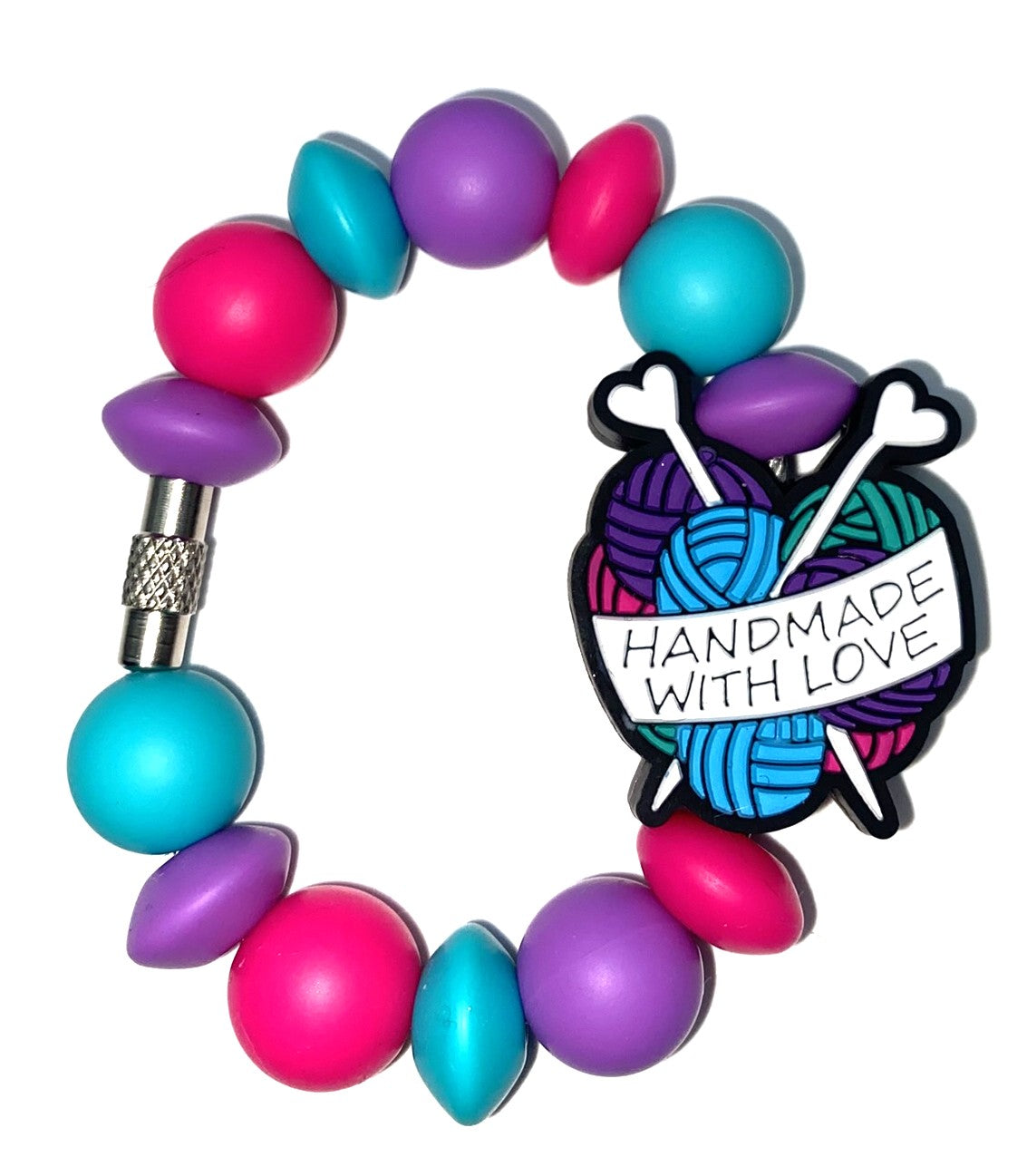 Handmade With Love Yarn Crochet Knit Stanley Tumbler Cup Handle Charm