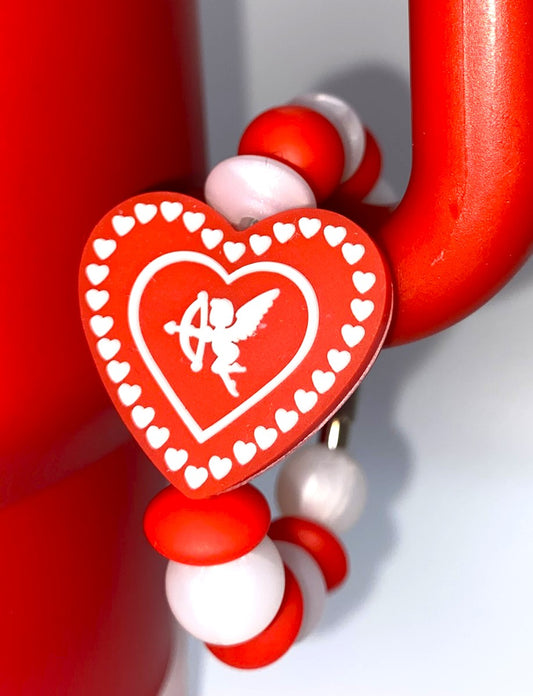 Cupid Heart Valentine Stanley Tumbler Cup Handle Charm