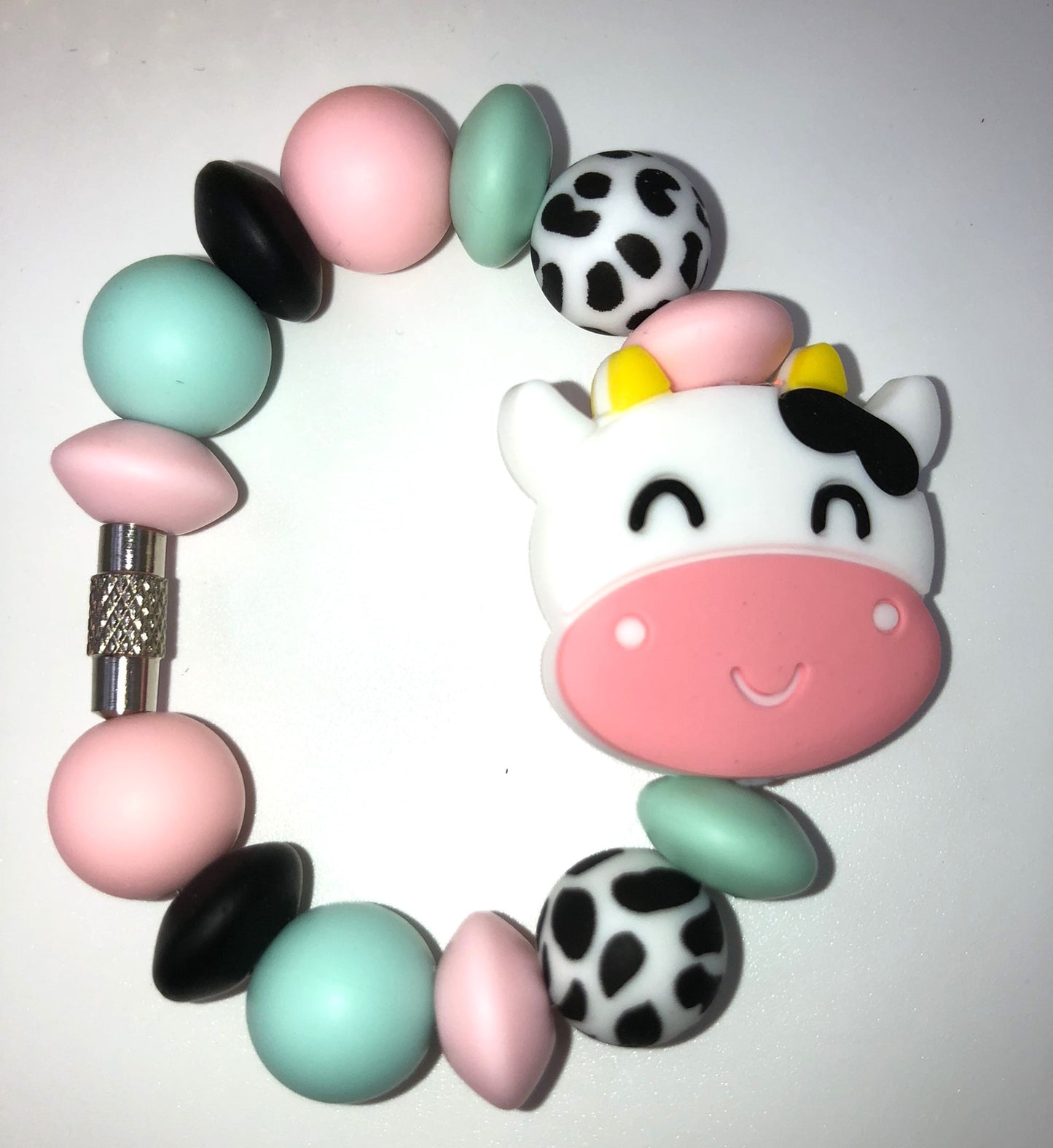 Cute Cow Face Stanley Tumbler Cup Handle Charm