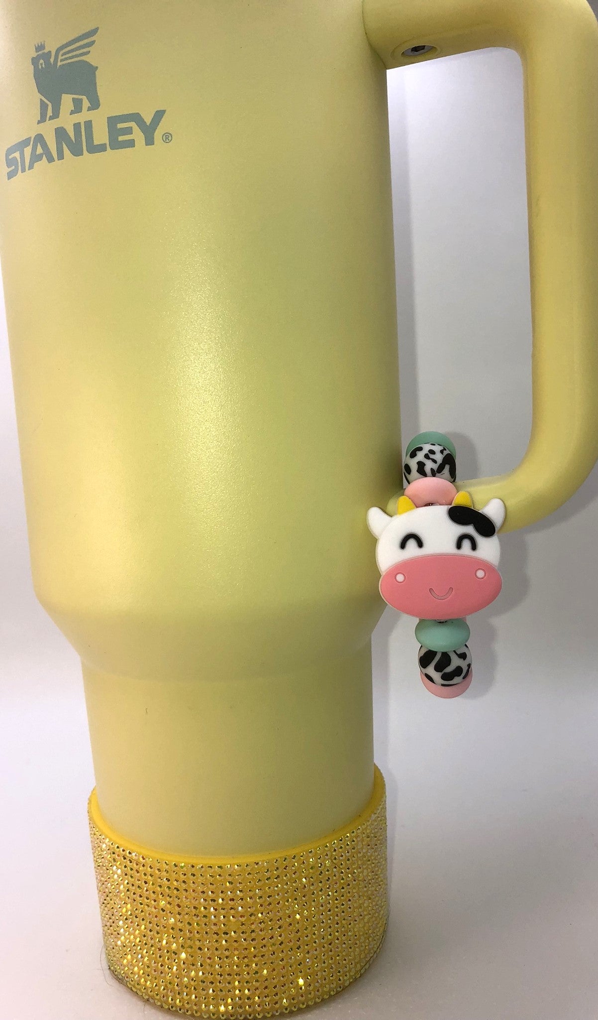 Cute Cow Face Stanley Tumbler Cup Handle Charm