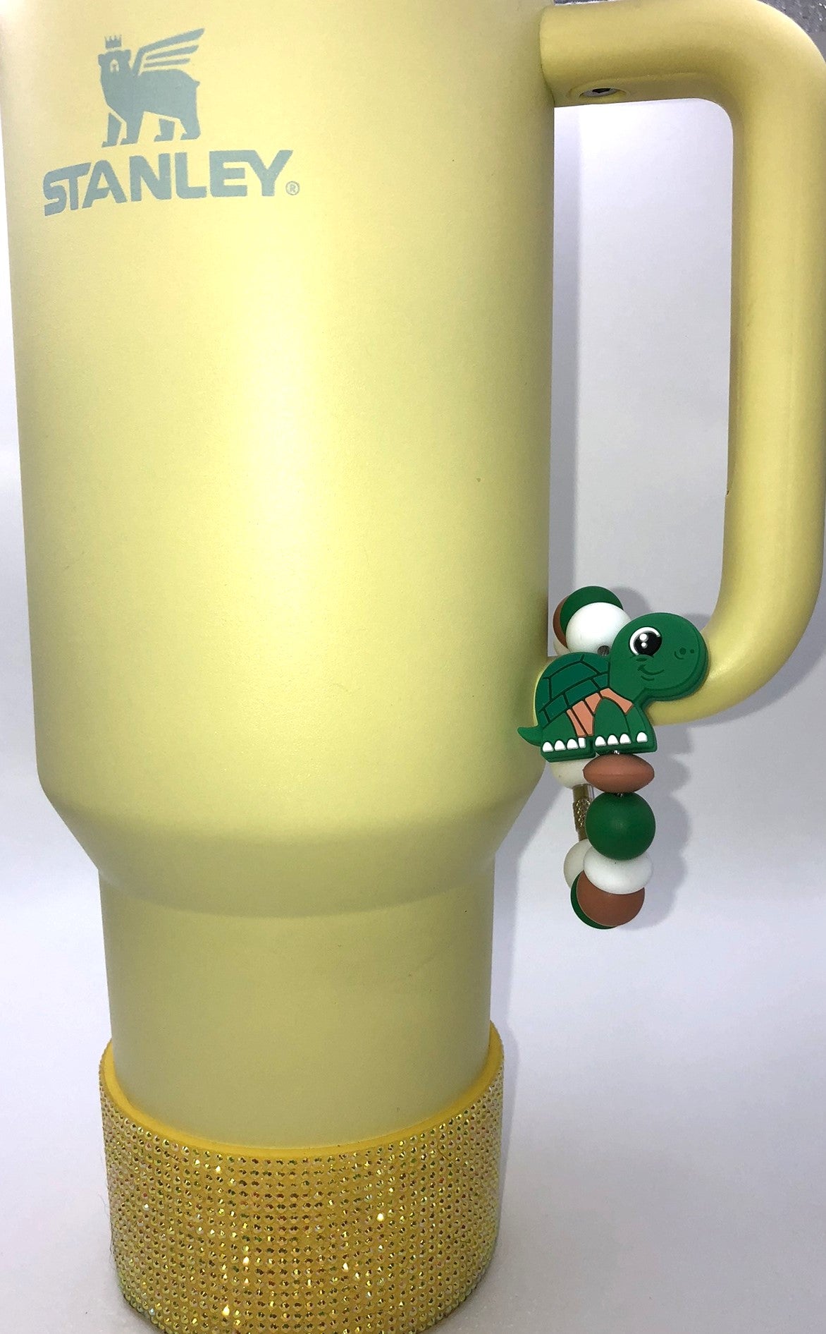 Cute Green Turtle Stanley Tumbler Cup Handle Charm