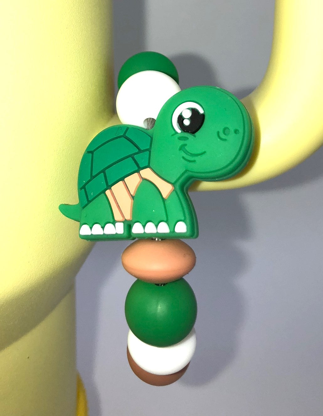 Cute Green Turtle Stanley Tumbler Cup Handle Charm