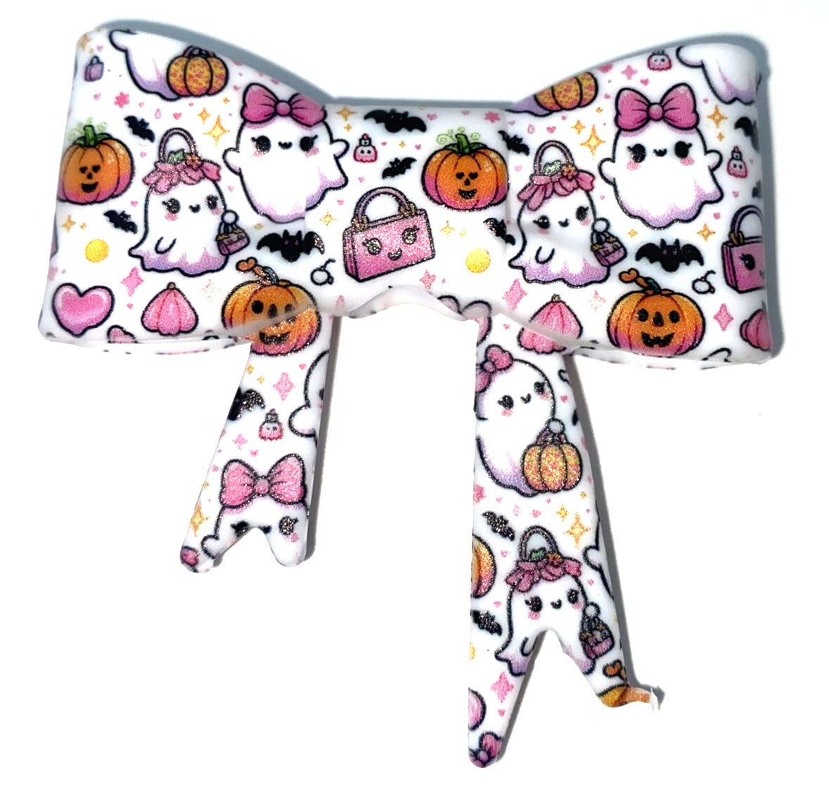 Cute Ghosts Halloween Bow Straw Topper