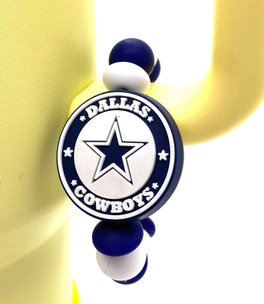 Cowboys Football Round Stanley Tumbler Cup Handle Charm