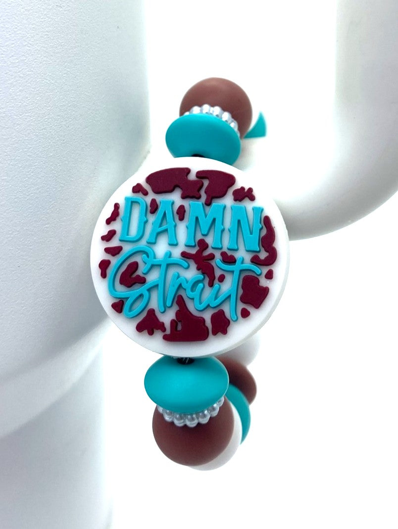 Damn Strait Country Music Stanley Tumbler Cup Handle Charm