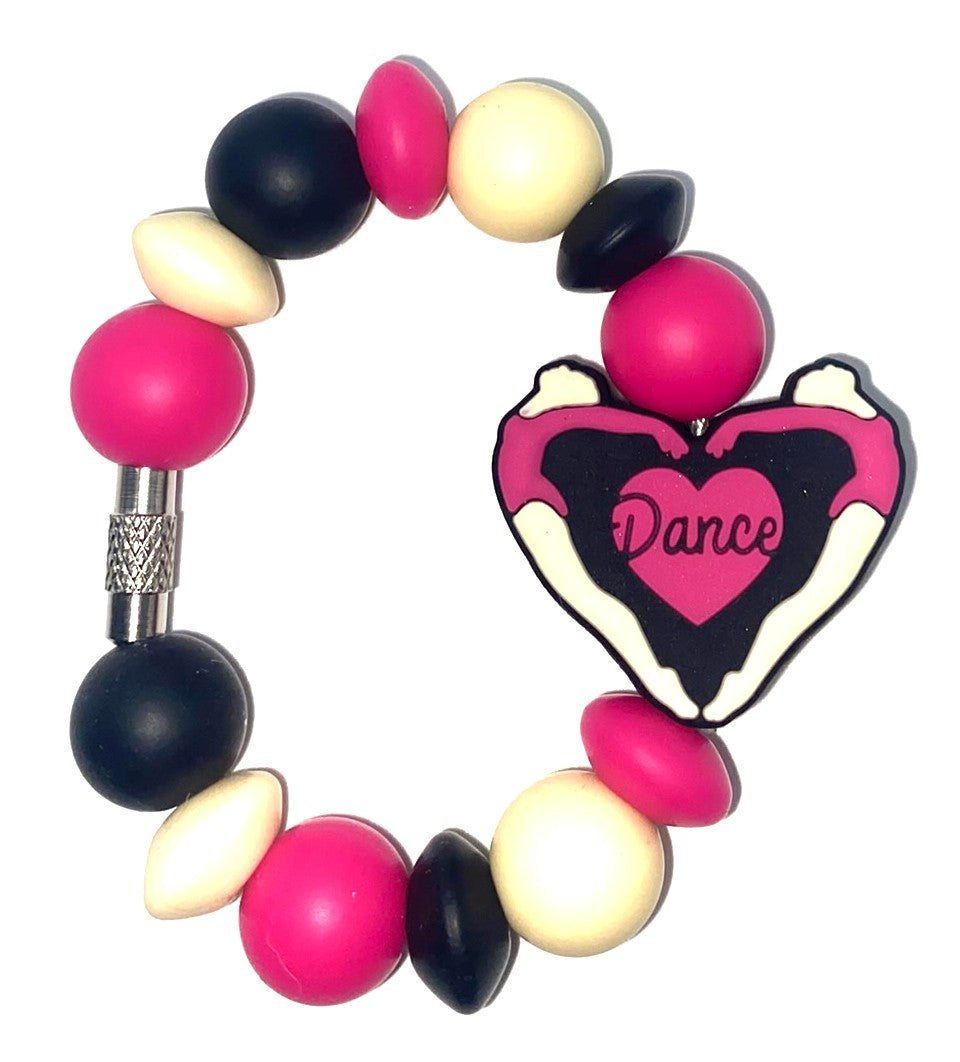 Love To Dance Heart Dance Girls Stanley Tumbler Cup Handle Charm
