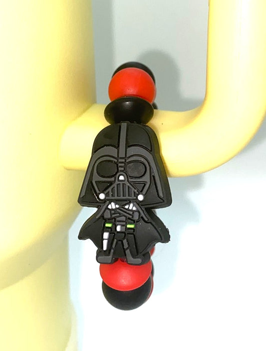 Black Helmet Sith Lord Villain Space Wars Stanley Tumbler Cup Handle Charm