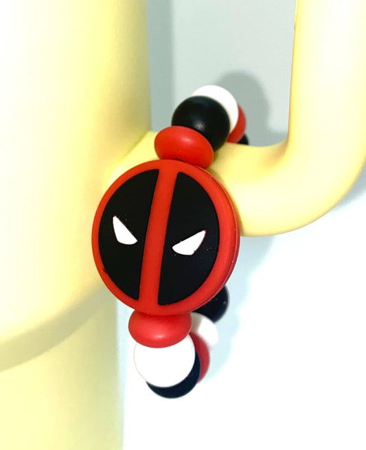 Dead Guy Mask Super Hero Stanley Tumbler Cup Handle Charm