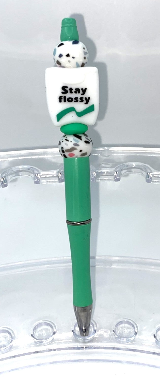 Stay Flossy Dental Floss 3D Beaded Pen