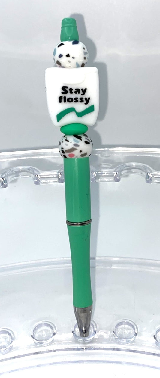 Stay Flossy Dental Floss 3D Beaded Pen