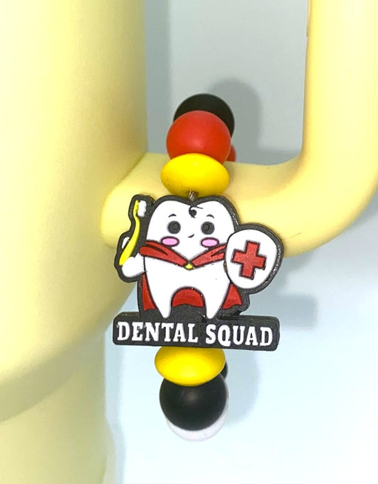 Dental Squad Superhero Tooth Stanley Tumbler Cup Handle Charm