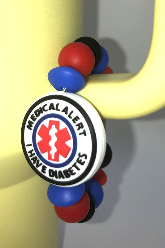 Diabetic Medical Alert Stanley Tumbler Cup Handle Charm