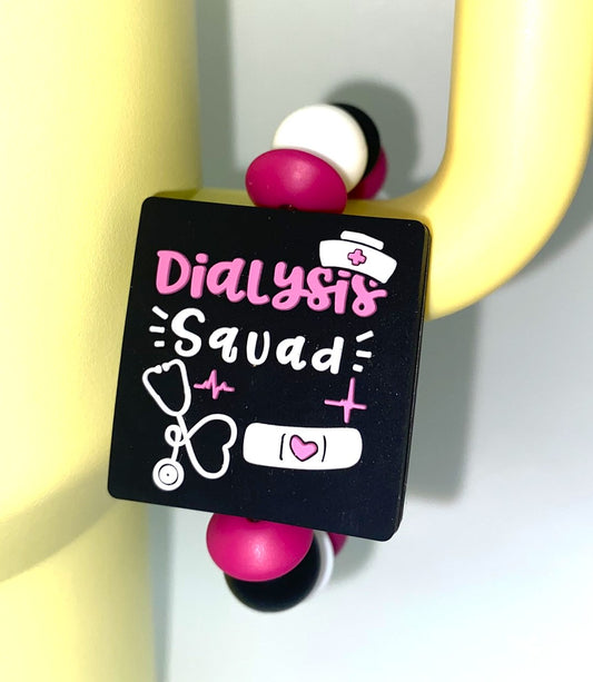 Dialysis Squad Nurse Medical Stanley Tumbler Cup Handle Charm