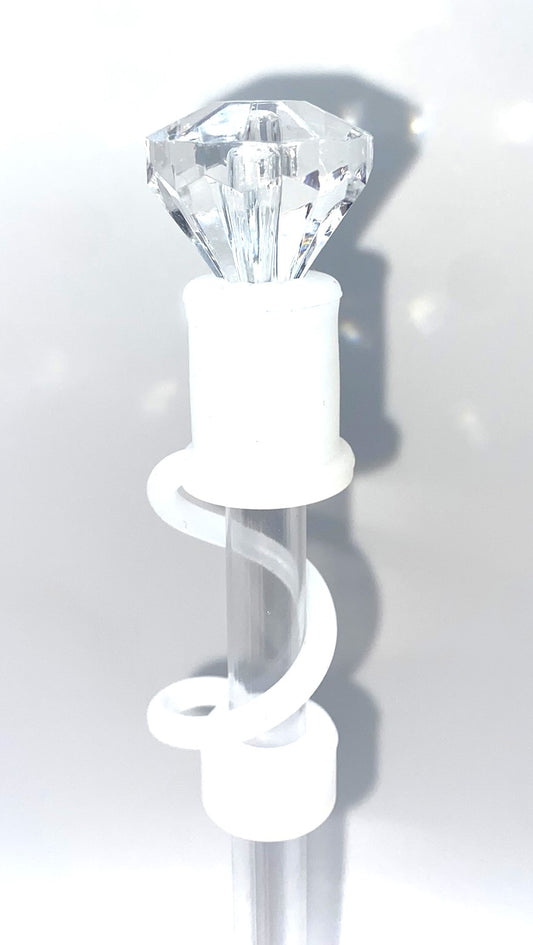 Clear Diamond Straw Topper