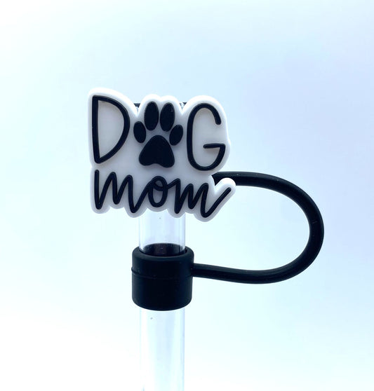 Dog Mom Straw Topper