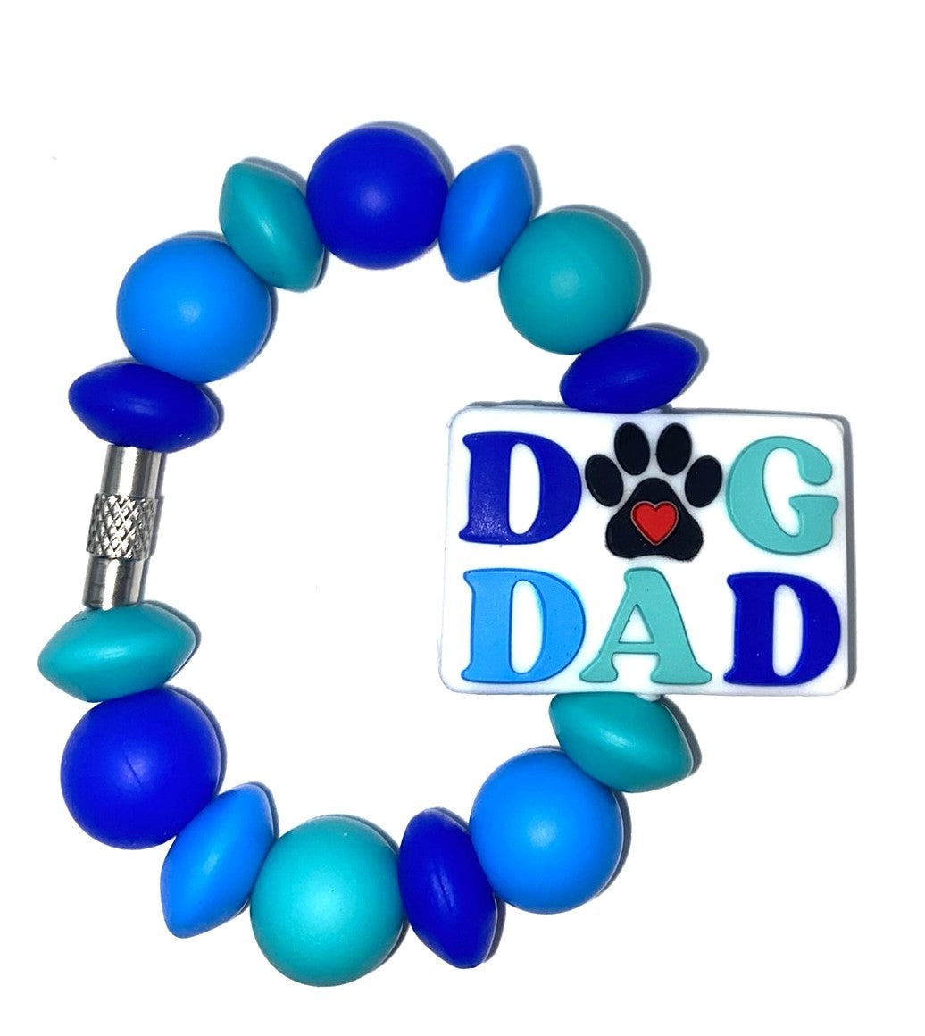 Dog Dad Blue Stanley Tumbler Cup Handle Charm