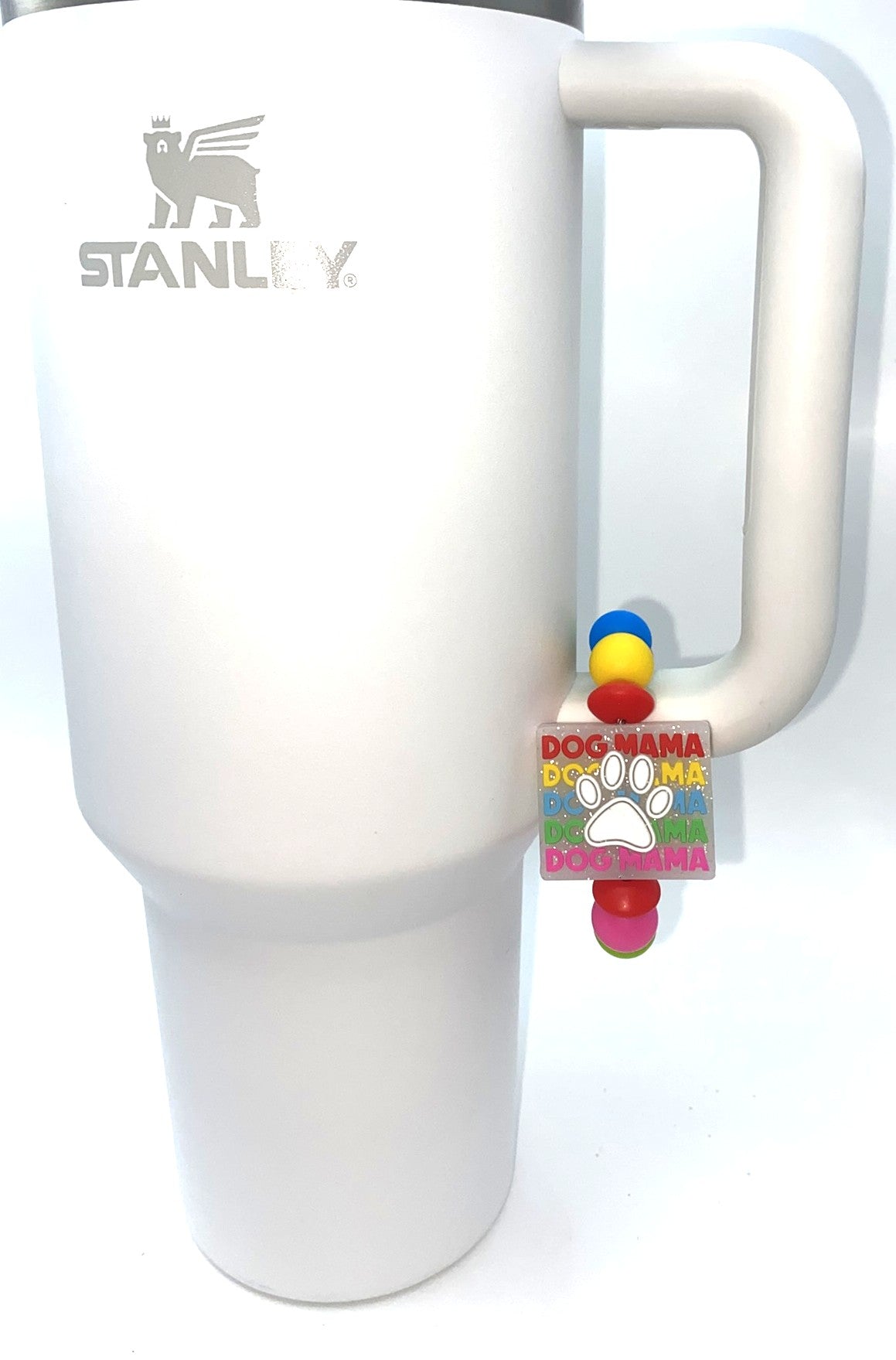 Dog Mama Glitter Stanley Tumbler Cup Handle Charm