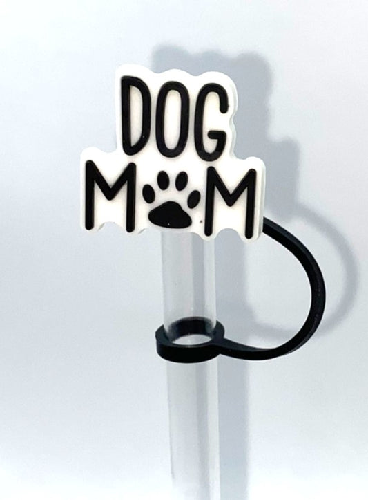 Dog Mom Straw Topper
