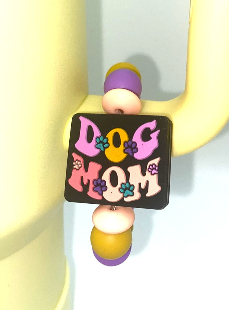 Dog Mom Floral Stanley Tumbler Cup Handle Charm